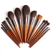 Pinceaux de maquillage en poils naturels de chêne chinois, poils de mouton et crin de cheval, pour poudre libre et fixateur