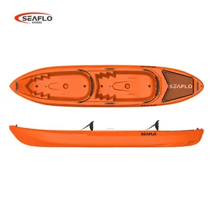 SEAFLO lake rivers outdoor hard shell ricreativo blow modellato tandem kayak sit on top ocean hdpe doppio kayak in vendita
