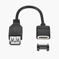 Cable Magnético HYTEPRO M590 de 4 Pines, USB A, Carga y Transferencia de Datos para IoT Industrial, Atención Médica y Dispositivos Portátiles