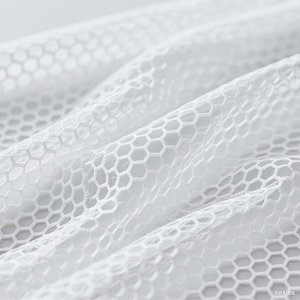 Wholesale Inventory <strong>Hexagonal</strong> Mesh Fabric Lining Fabric Free Sample 100Polyester Mesh Fabric for Dress - Product Image 5