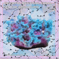 Ensemble d'ornements d'aquarium en plastique écologique corail artificiel 5L, décoration colorée pour aquarium, salon, bureau, salle à manger