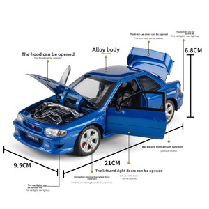 Modellino <span class=keywords><strong>Auto</strong></span> in Metallo STI Scala 1:24, Giocattolo per Bambini Che Zhi Cz241322 con Batteria al Litio, 0-24 Mesi, Vendita all'Ingrosso - Product Image 3