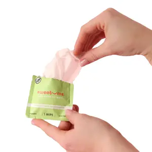 Paquet unique de lingettes féminines pour le corps Lingettes intimes pour femmes Nettoyage vaginal Tissu humide jetable