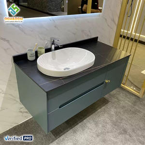 Mueble de Baño Moderno de Madera Maciza Juerte OEM 2026 de 48 Pulgadas, Montado en la Pared, con Lavabo, Grifo, Desagüe de Cobre, para Uso en Dormitorios Escolares - Product Image 4