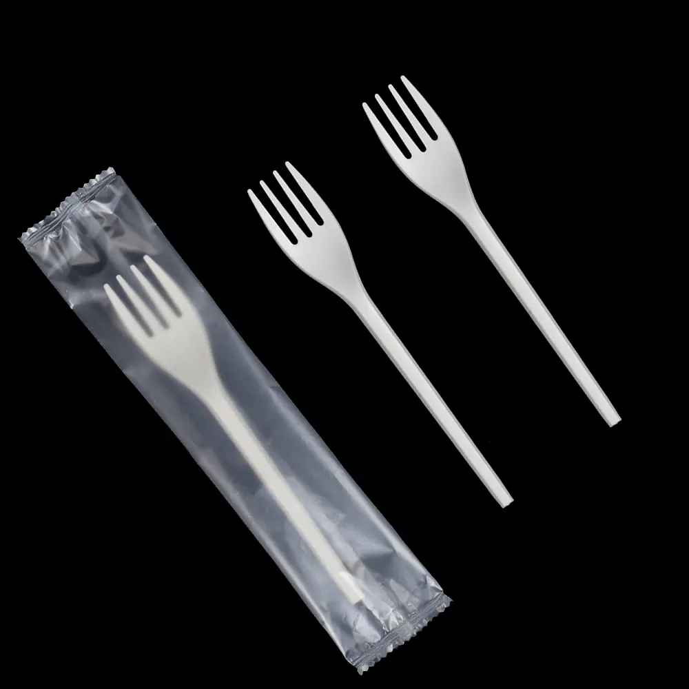Quanhua campione gratuito cucchiaio CPLA biodegradabile compostabile coltello forchetta Set di posate usa e getta portatile