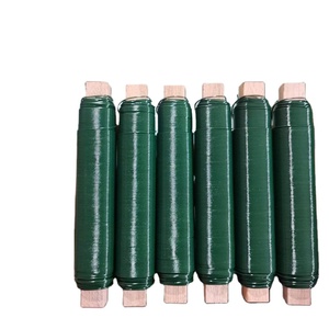 Nhà máy!!!!! Dây ràng buộc hoa giáng sinh với chốt gỗ-Dây làm vườn sơn mài màu xanh lá cây 0.65mm x38m Chiều dài - Product Image 1