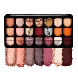 Paleta de Sombras de Ojos Brillantes de 21 Colores, Precio al <span class=keywords><strong>por</strong></span> <span class=keywords><strong>Mayor</strong></span>, Polvo que No se Desprende, Alto Brillo, Natural, 0.14 kg, <span class=keywords><strong>Huda</strong></span> Beautiful - Product Image 1