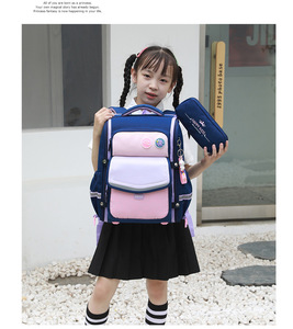 Kids School Backpack Waterproof Cloth Primary School <b>Bag</b> Reflective Strip Boys Girls Casual Fashion Polyester Zipper - Product Image 2