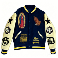 Vestes de baseball varsity hip-hop OEM ODM personnalisées avec patchs en chenille brodés pour hommes