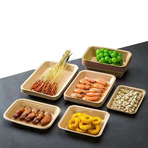 Giấy dùng một lần thực phẩm khay giấy kraft thực phẩm thuyền khay Khay giấy cho thực phẩm - Product Image 3