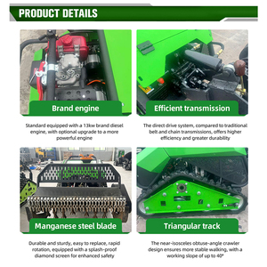 Nouvelle Arrivée Tondeuse Robotisée Mini Ferme à Fléaux 500mm 600mm 800mm 900mm RC Diesel sur Chenilles pour la Coupe de l'Herbe - Product Image 5