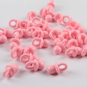 50 pcs/<span class=keywords><strong>lot</strong></span> bleu/rose Transparent acrylique Mini sucette bébé douche gâteau décoration cadeau d'anniversaire bricolage Mini sucette - Product Image 2