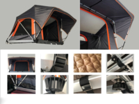 Tente de toit pour voiture Jimny, en aluminium, type coquille, DIY, quatre saisons, imperméable, pour 2 personnes, avec échelle télescopique et éclairage LED