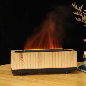 Humidificateur à flamme 3D rayé Yx 2200, diffuseur d'aromathérapie 0,5 L, utilisation sur le bureau, intérieur, avec fonction minuterie - Product Image 5