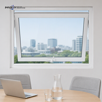 Jendela Awning Berbingkai Aluminium dengan Kaca Temper Thermal Break, Bukaan Luar untuk Proyek Hotel Apartemen