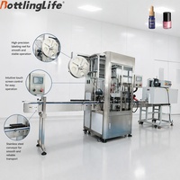 Machine automatique de pose de manchons thermorétractables pour colle à cils, cosmétiques, vernis à ongles, flacons de 10 ml et 30 ml