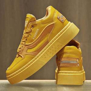 Zapatos Planos de Skateboarding para Hombre 2025, Zapatos de Plataforma Modernos de Cuero Genuino, Antideslizantes, Transpirables y Casuales - Product Image 5