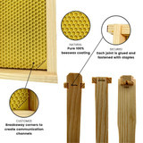Nouvelles cadres de ruche en bois avec feuille de fondation en cire d'abeille pour l'élevage apicole, garantie de 2 ans - Product Image 3