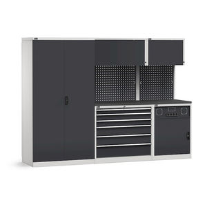 Mobiliario de taller modular Fami GARAGE105 con tapa de goma, 2757x640x2000mm - Product Image 1
