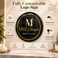 Enseigne en acrylique personnalisée avec logo, plaque murale 3D pour spa, salon de beauté, clinique, réception et décoration d'entreprise