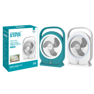 Winning Star 8-Inch Table Fan With Led <b>Light</b> Usb Rechargeable Portable Fan - Product Image 1