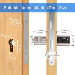 Bán nóng Keyless khách sạn khóa cửa khách sạn thông minh hệ thống khóa IP65 mật khẩu + ứng dụng + thẻ RFID + Chìa khóa dự phòng - Product Image 3