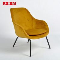 Salle de conférence française moderne Salle de séjour en mousse Fauteuil de loisirs en tissu cachemire pour une place