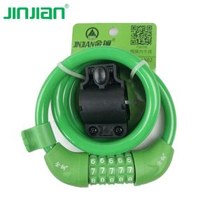 Jinjian 2024 coloré câble serrure vélo combinaison chaîne vélo câble combinaison serrure journal pour vélo - Product Image 4