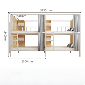 Rideau de lit superposé personnalisé pour dortoir, moderne, en métal, pour étudiants, avec rangement, OEM, mobilier de dortoir scolaire, hôpital, <span class=keywords><strong>appartement</strong></span> - Product Image 3
