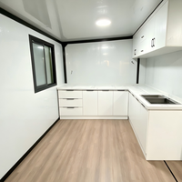ABD Standartlarında Prefabrik Yangına Dayanıklı Su Geçirmez 20ft Genişletilebilir Konteyner Ev Taşınabilir Tatil Köyü Kampı Yaşanabilir Modüler Ev