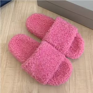 Pantuflas de Plataforma de Diseño de Lujo para Mujer, Pantuflas de Interior con Forro de Peluche, Cálidas para el Hogar, Pantuflas de Peluche para Mujer - Product Image 4