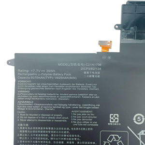 Batterie d'ordinateur portable de haute qualité C21N1706 0B200-02420200 remplacement pour <span class=keywords><strong>Asus</strong></span> <span class=keywords><strong>ZenBook</strong></span> <span class=keywords><strong>Flip</strong></span> <span class=keywords><strong>S</strong></span> UX370UA UX370UA-EA328T UX370F UX370UAF - Product Image 2