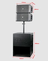 Sandy MX2.1 10 pouces Portable étanche Active Line Array stéréo DJ scène haut-parleurs extérieur Concert église PA système équipement