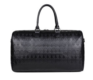 Manufacturer Custom Large <b>Men</b> Travel Duffle <b>Bag</b> <b>Weekender</b> <b>Bag</b> China Indentation Design <b>Leather</b> PU Overnight <b>Bags</b> Fashion Unisex - Product Image 3
