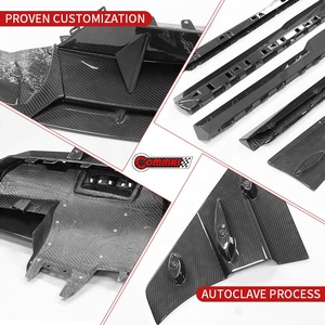 Kit carrosserie MSY Style en fibre de carbone sèche pour Lamborghini Revuelto : Lame avant, jupes latérales, diffuseur arrière, capot moteur, extensions d'ailes - Product Image 4