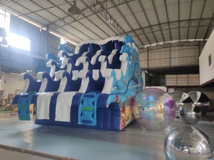 Toboganes inflables de agua personalizables con temática Oceánica para alquiler comercial en centros turísticos y piscinas públicas - Product Image 4