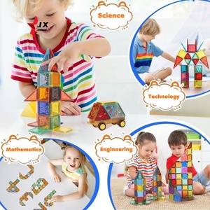 Artículos de tendencia 2025 Rompecabezas 3D Imán Construcción <span class=keywords><strong>Animales</strong></span> Bloque mágico STEM <span class=keywords><strong>Bosque</strong></span> Diamante Azulejos magnéticos para niños con coche - Product Image 2