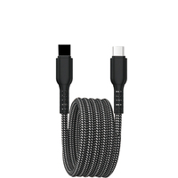Pour Noir Magnétique Micro USB Charge Rapide Nylon Usb Câble Aimant Chargeur Cordon De Données Organisateur CSelf Enroulement Câble Iphone 15