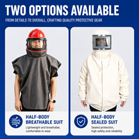 Combinaison de sablage avec casque, vêtements de protection, équipement de sécurité pour sablage abrasif pour opérateur de sablage industriel