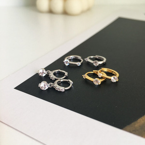 925 orecchini a cerchio in argento Sterling per donne elegante Design semplice sonno o notti insonni - Product Image 2