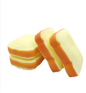 Jouet en peluche TPR en forme <span class=keywords><strong>de</strong></span> tranches <span class=keywords><strong>de</strong></span> <span class=keywords><strong>pain</strong></span> originales et exotiques, simulant une garniture alimentaire, avec rebond lent, pour soulager le stress - Product Image 3