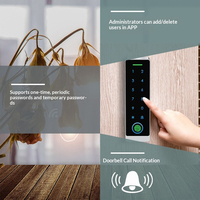 Système de contrôle d'accès WiFi Tuya Smart Home avec empreinte digitale et code PIN, étanche IP66, 10 000 utilisateurs, identification automatique, matériau PC, sécurisé