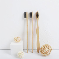 Brosse à dents biodégradables en bambou sans BPA, sans boîte personnalisée en plastique, logo laser, 10 pièces
