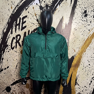 Chaqueta Anorak Ligera Verde 2 en 1 con Capucha, Cierre de Cremallera, Cortavientos con Bolsillo Canguro y Puños Elásticos - Product Image 1