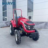 Traktor pertanian 4x4 penggerak roda mesin Diesel industri, 50-80HP Mini 4WD traktor untuk pekerjaan pertanian tahan lama untuk penggunaan tempat kerja