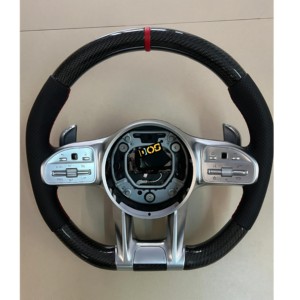 Volante de Fibra de Carbono para Interiores de Automóviles, Venta al por Mayor, para <span class=keywords><strong>Mercedes</strong></span>-Benz <span class=keywords><strong>Clase</strong></span> A, C, E, <span class=keywords><strong>G</strong></span>, <span class=keywords><strong>63</strong></span>, CLA, GLC, GLB, SLK, GLA, <span class=keywords><strong>AMG</strong></span> - Product Image 1