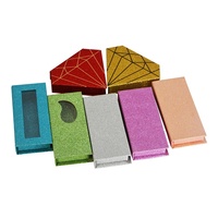 Faites votre propre vide vert rouge cils stockage papier logo boîte d'emballage boîte d'emballage forme personnalisée luxe bleu