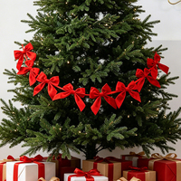 Guirlande de Noël rouge de 180 cm de long pour les arbres de Noël, les fenêtres et les décorations murales de la maison, guirlandes de Noël personnalisées