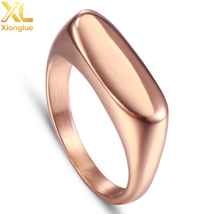 4mm Width Stainless Steel Rectangle Band <b>Ring</b> Hand Polished Minimalist <b>Plain</b> <b>Ring</b> for Women Men - Product Image 1