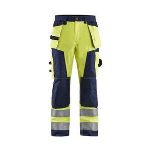 BLAKLADER - 156818113389D108 Pantalones de artesano de alta visibilidad Amarillo/Azul marino-EAN 7330509402412 ROPA DE TRABAJO DE LA HI-VIS - Product Image 1